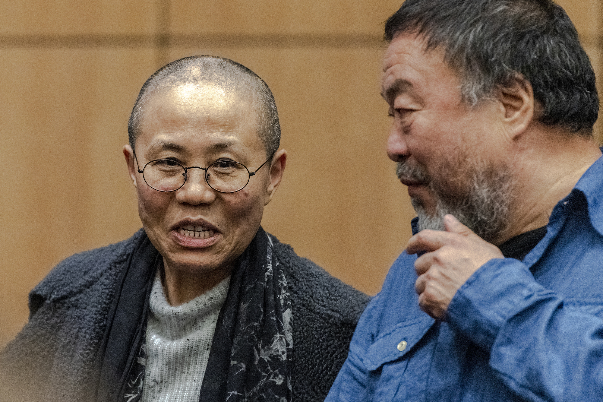 Der chinesische Künstler Ai Weiwei und die chinesische Malerin, Dichterin und Fotografin Liu Xia