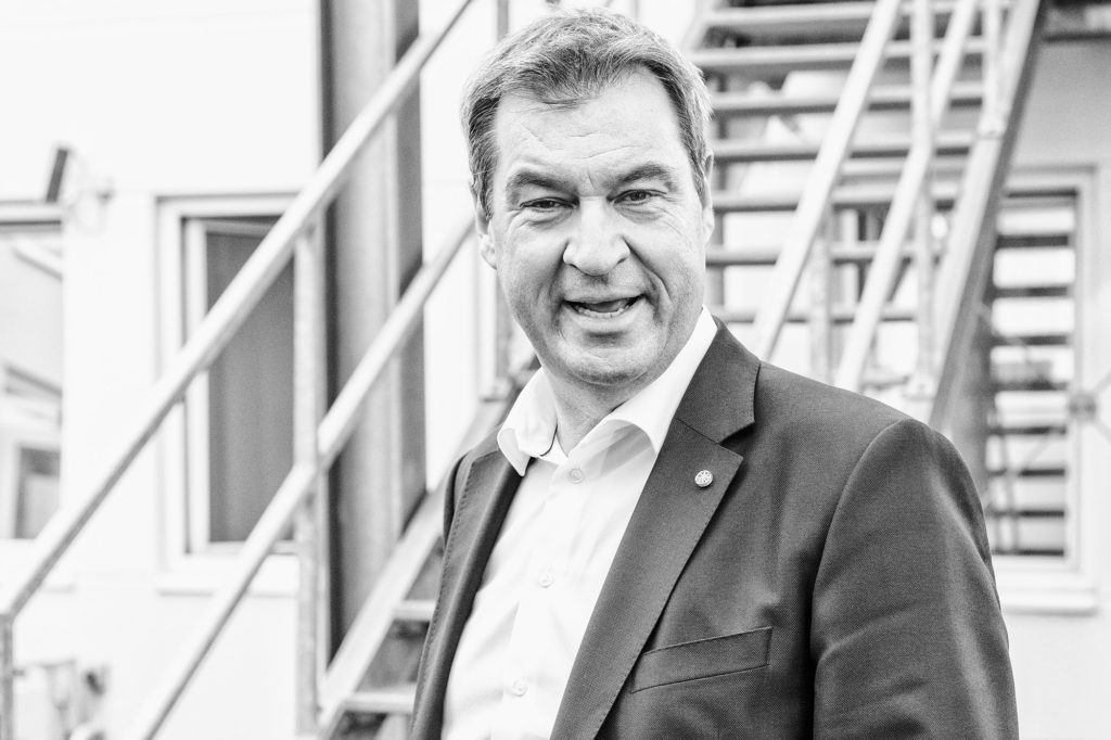 Der bayerische Ministerpräsident Markus Söder im Anschluss an das Einzelgespräch bei Sandra Maischberger am 21. August 2019